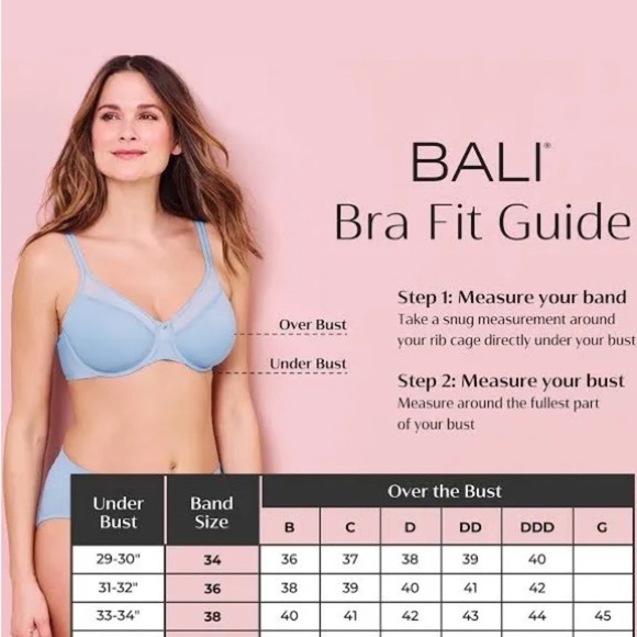 BALI
One Smooth U Illusion Neckline Bra 
IN Size 40DD - Picture 8 of 15